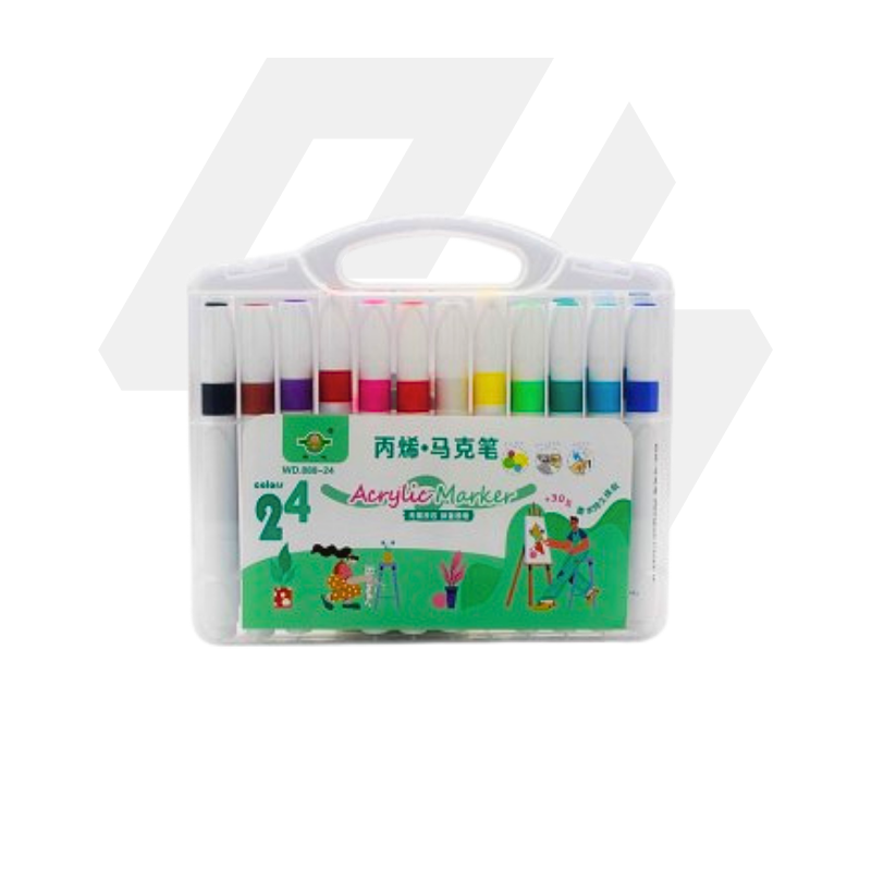 Maleta Marcador Acrilico 24 pcs - (HK461/888-24)