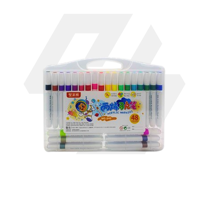 Maleta Marcador Acrilico 48 pcs - (HK645)