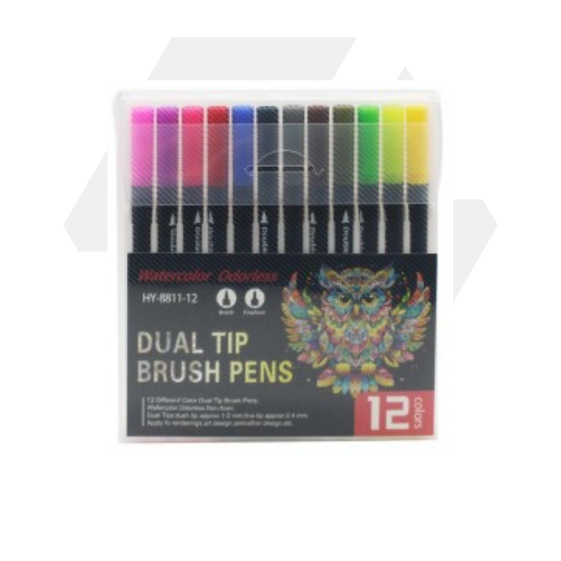 Marcador Doble Punta 12pcs - (HK474/8811-12)