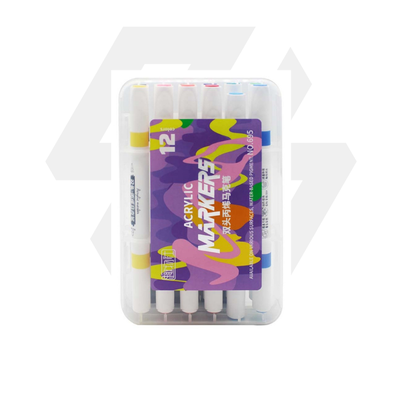 Marcardor Acrilico 12pcs - (HK580)