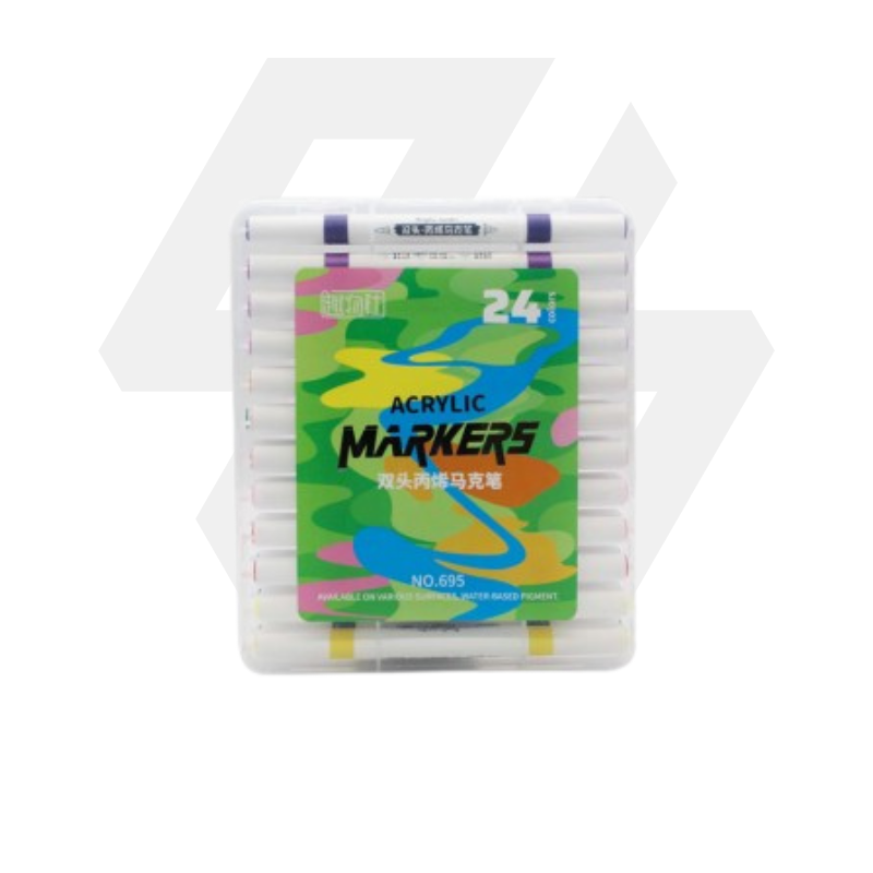 Maleta Marcador Acrilico 24 pcs - (HK582)