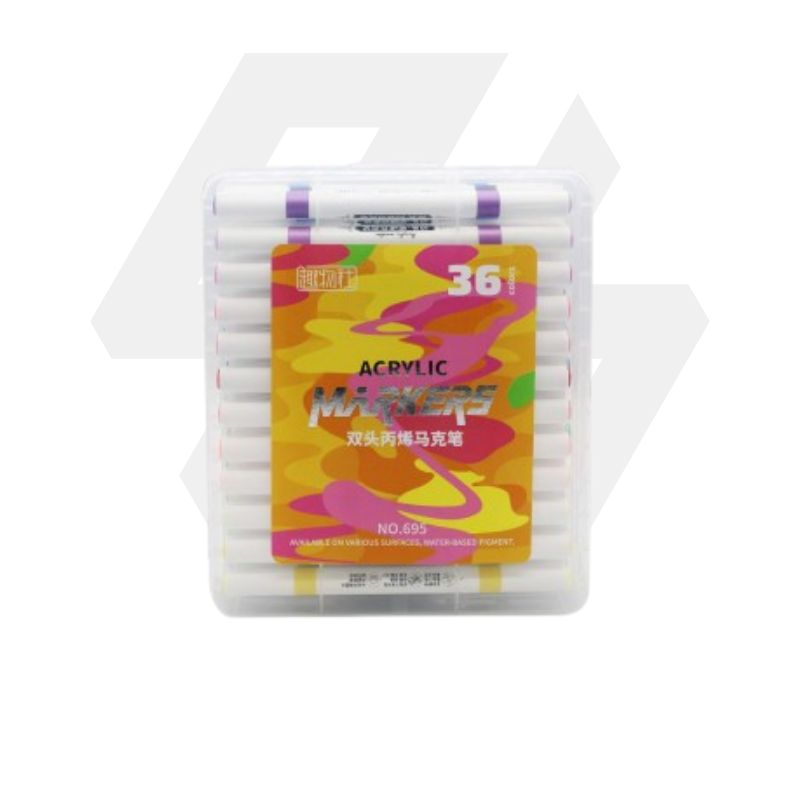 Maleta Marcador Acrilico 36 pcs - (HK583)