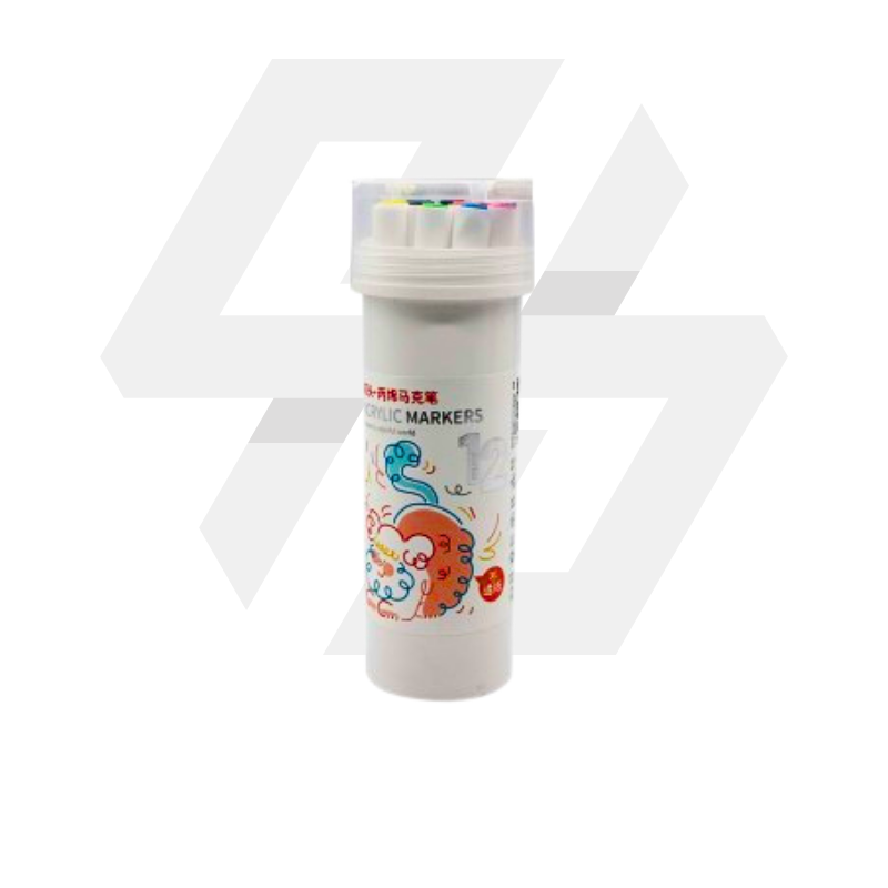 Tubo Marcador Acrilico 12pcs - (HK464/698)